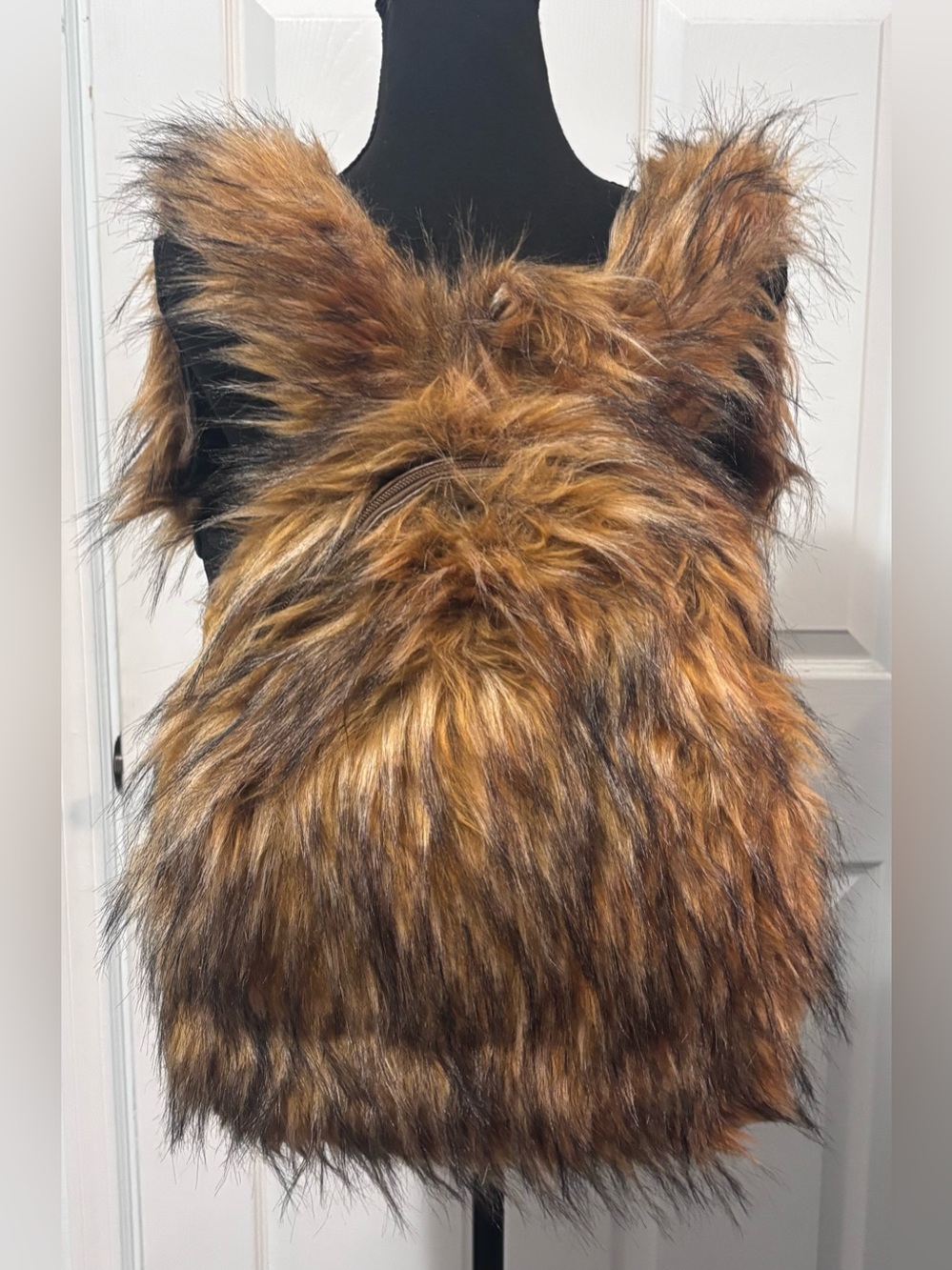 NWOT Dolls Kill / Club Exx Brown Rosy Roam Faux Fur Backpack